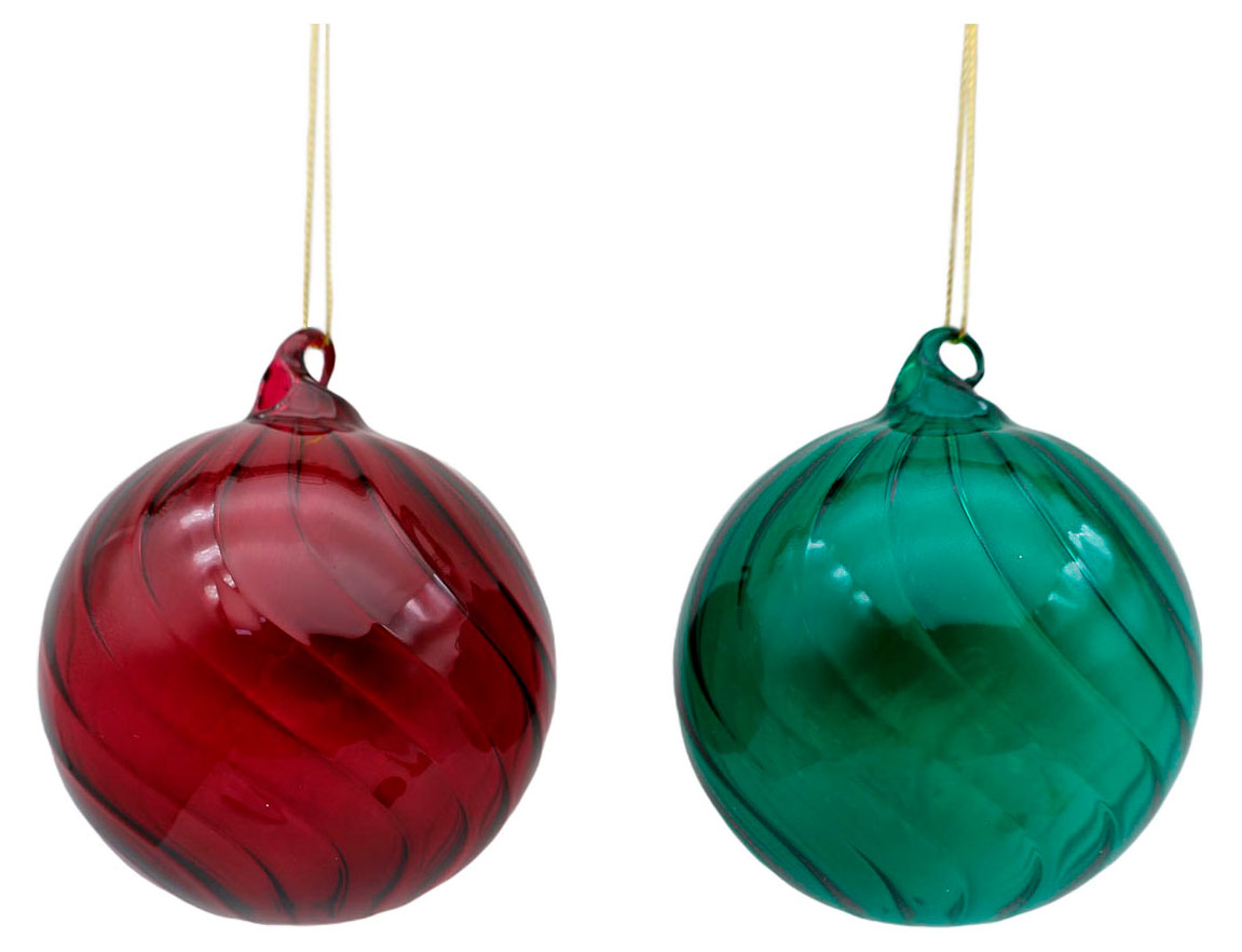 Изображение товара Ёлочный шар Путешествие вокруг света Волны стекло 8 см