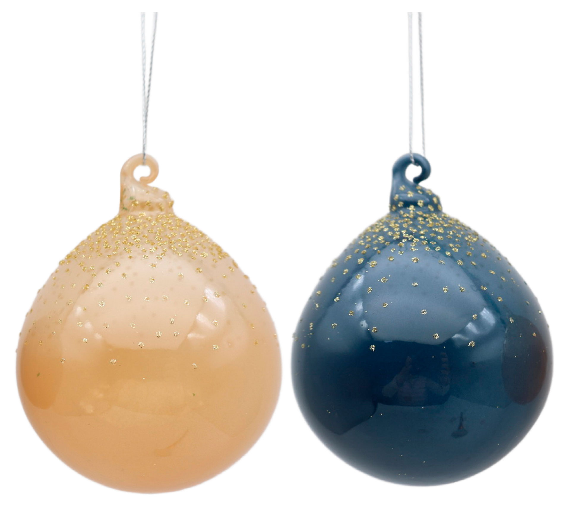 Изображение товара Елочный шар В царстве снежной королевы Капля стекло 10 см