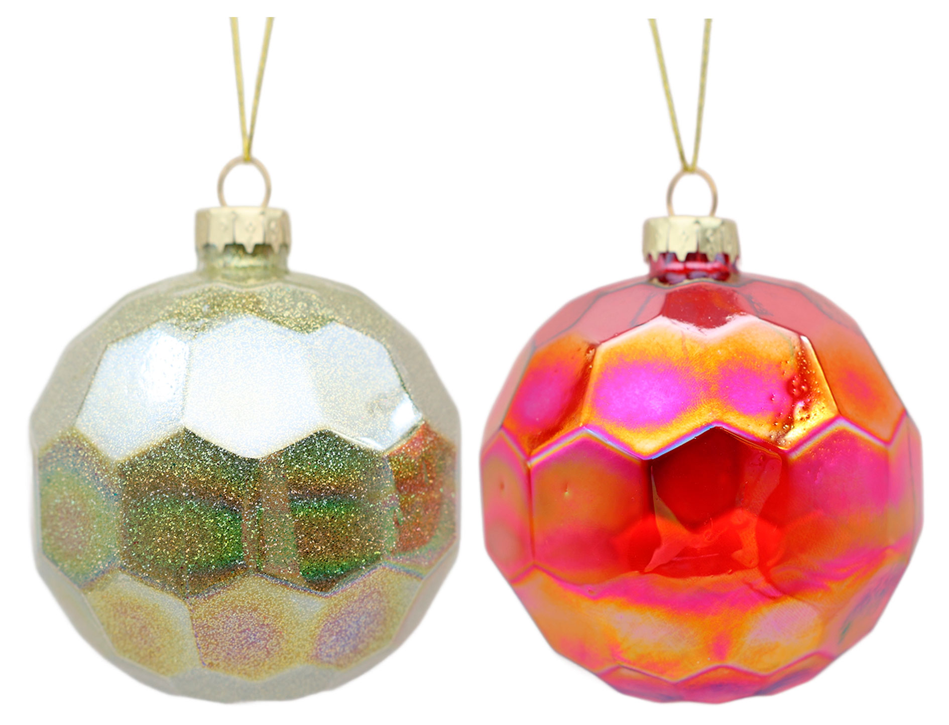 Изображение товара Атмосферный стеклянный елочный шар Вокруг света 8 см в ассортименте