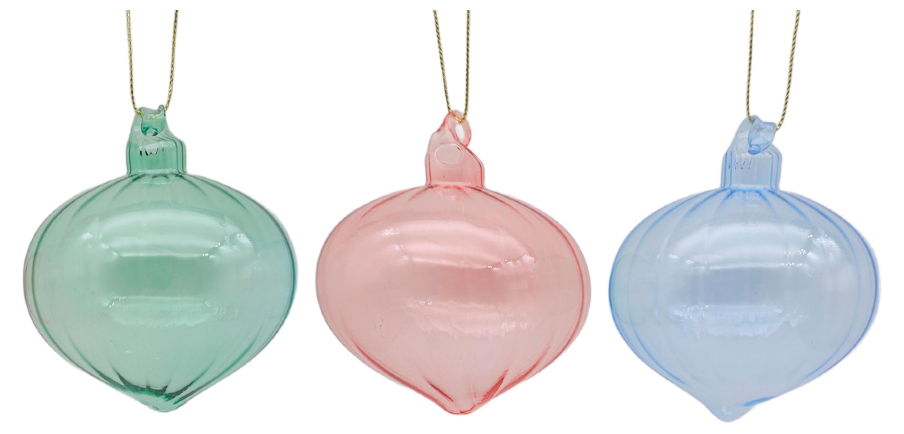 Изображение товара Елочный шар Рождественский зефир Олива стекло, 8 см