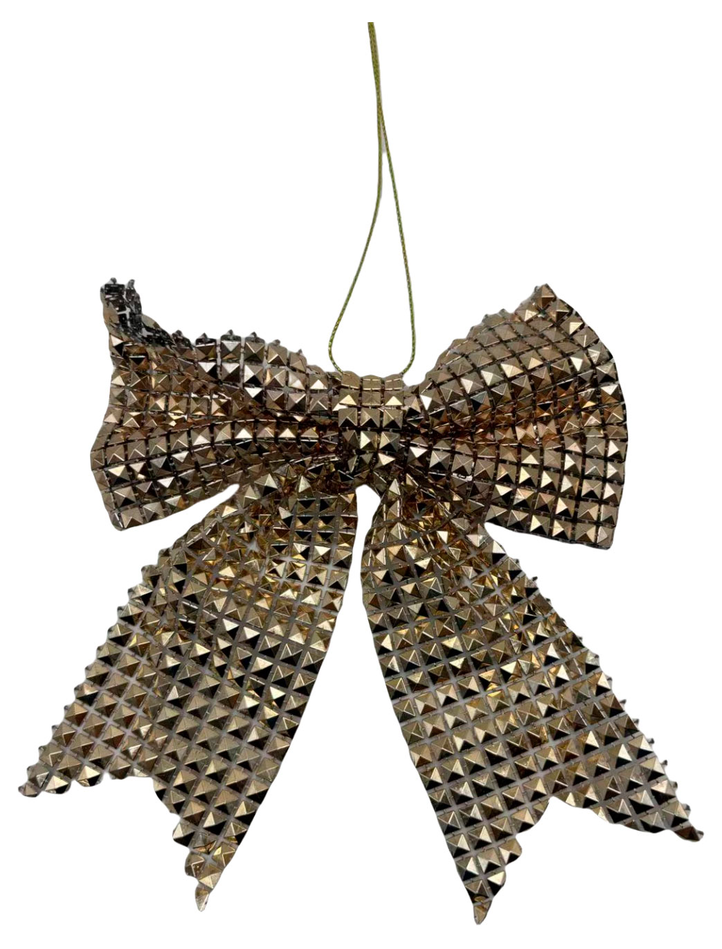 

Елочное украшение Золото театра Подвеска Бант текстиль, 15 см