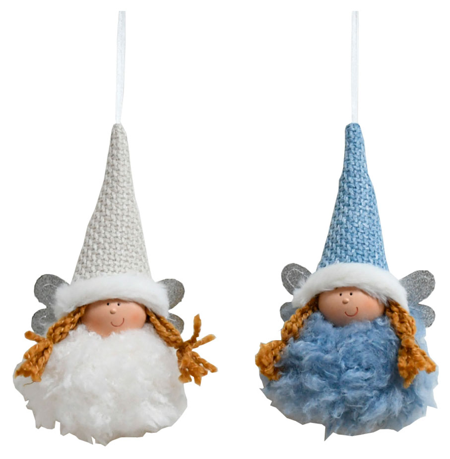 

Подвеска Снежная королева Ангел текстиль 15 см, 1 шт в ассортименте