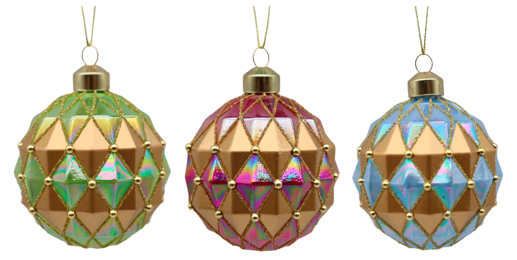 Изображение товара Елочный шар с фактурным стеклом 8 см рождественская елка украшение