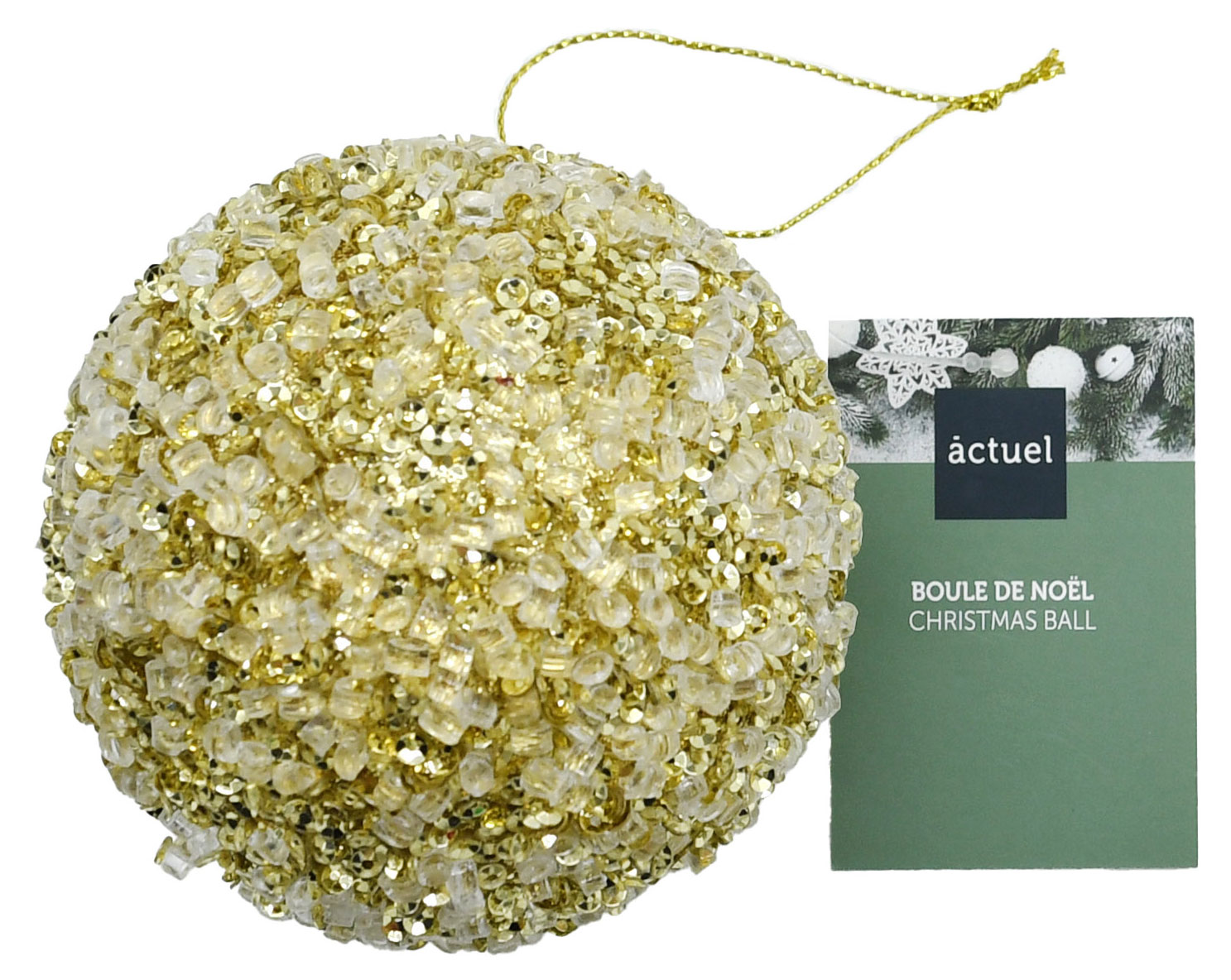 Изображение товара Елочный шар Actuel Театр золотой 7,8 см новогодняя елочная игрушка