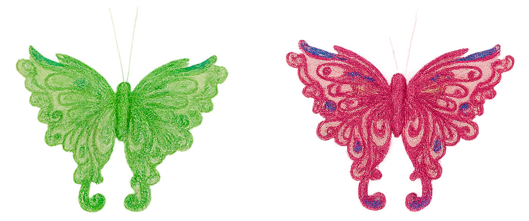 

Подвеска Розовый зефир Бабочка текстиль 14 см, 1 шт в ассортименте