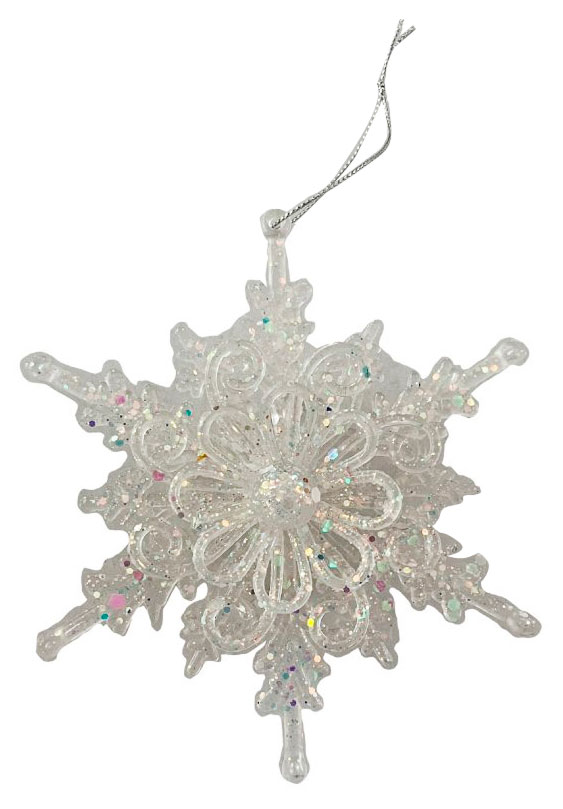 Изображение товара Подвеска Снежная королева Снежинка 14 см для елки и декора