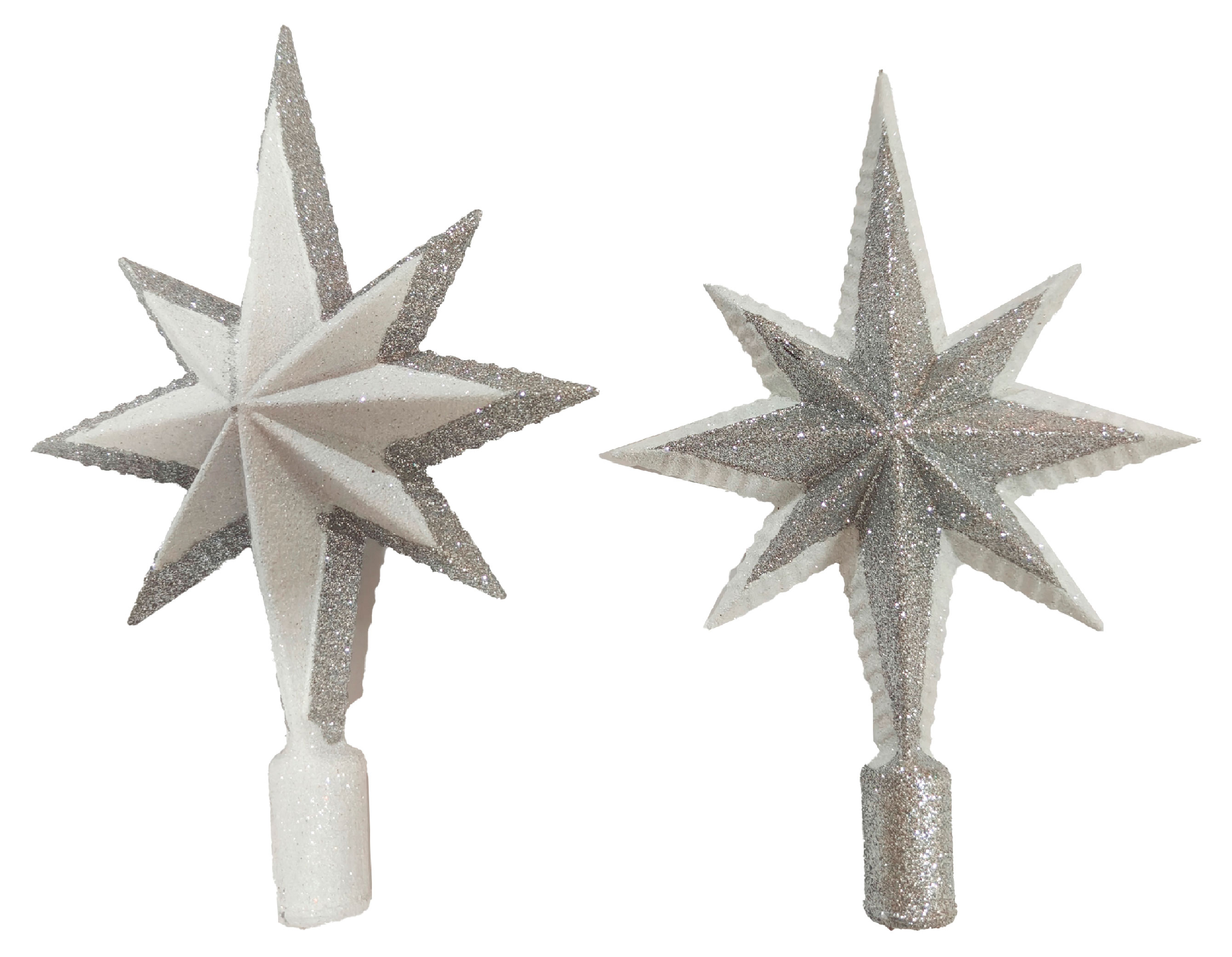 

Верхушка для елки Actuel Снежная королева Звезда 20 см, 1 шт в ассортименте