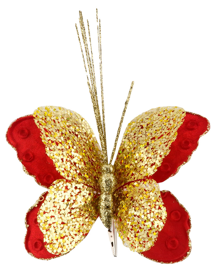 

Елочное украшение Вокруг света Подвеска Бабочка на клипсе, 21 см