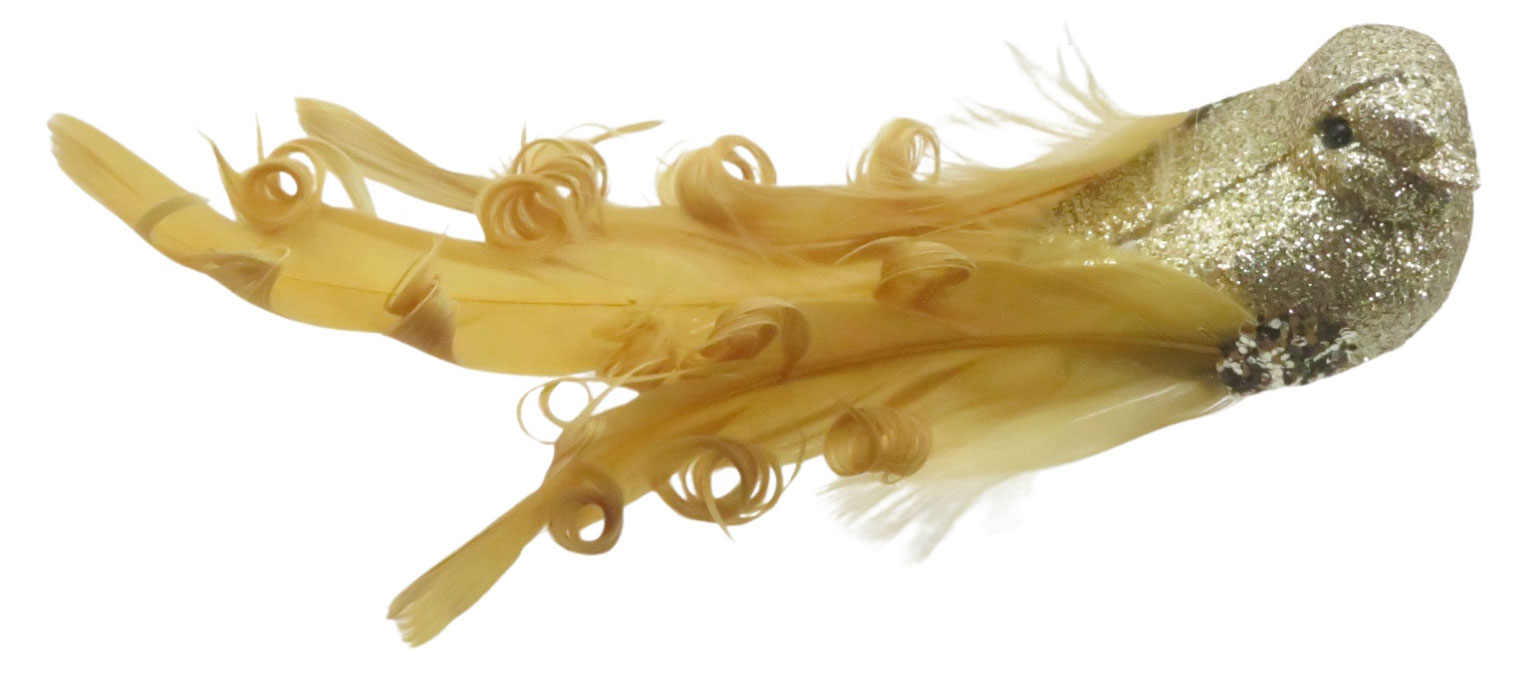 

Елочное украшение Розовый зефир Подвеска Птица на клипсе, 15 см