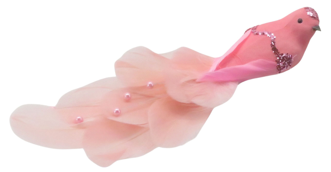 

Подвеска Розовый зефир Птица на клипсе, 22 см