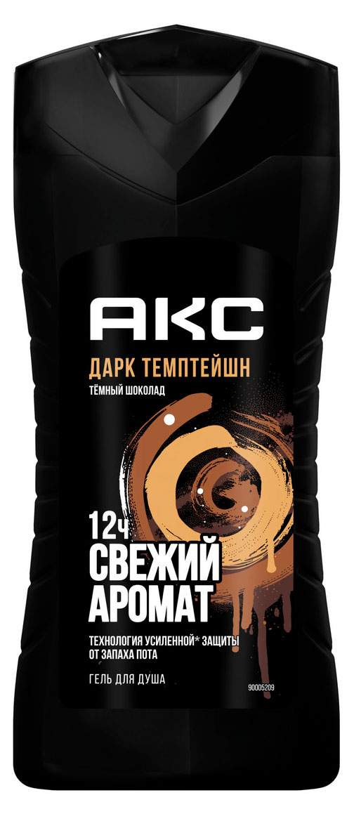 Изображение товара Гель для душа мужской «Акс» Дарк Темптейшн парфюмированный с ароматом темного шоколада, 250 мл