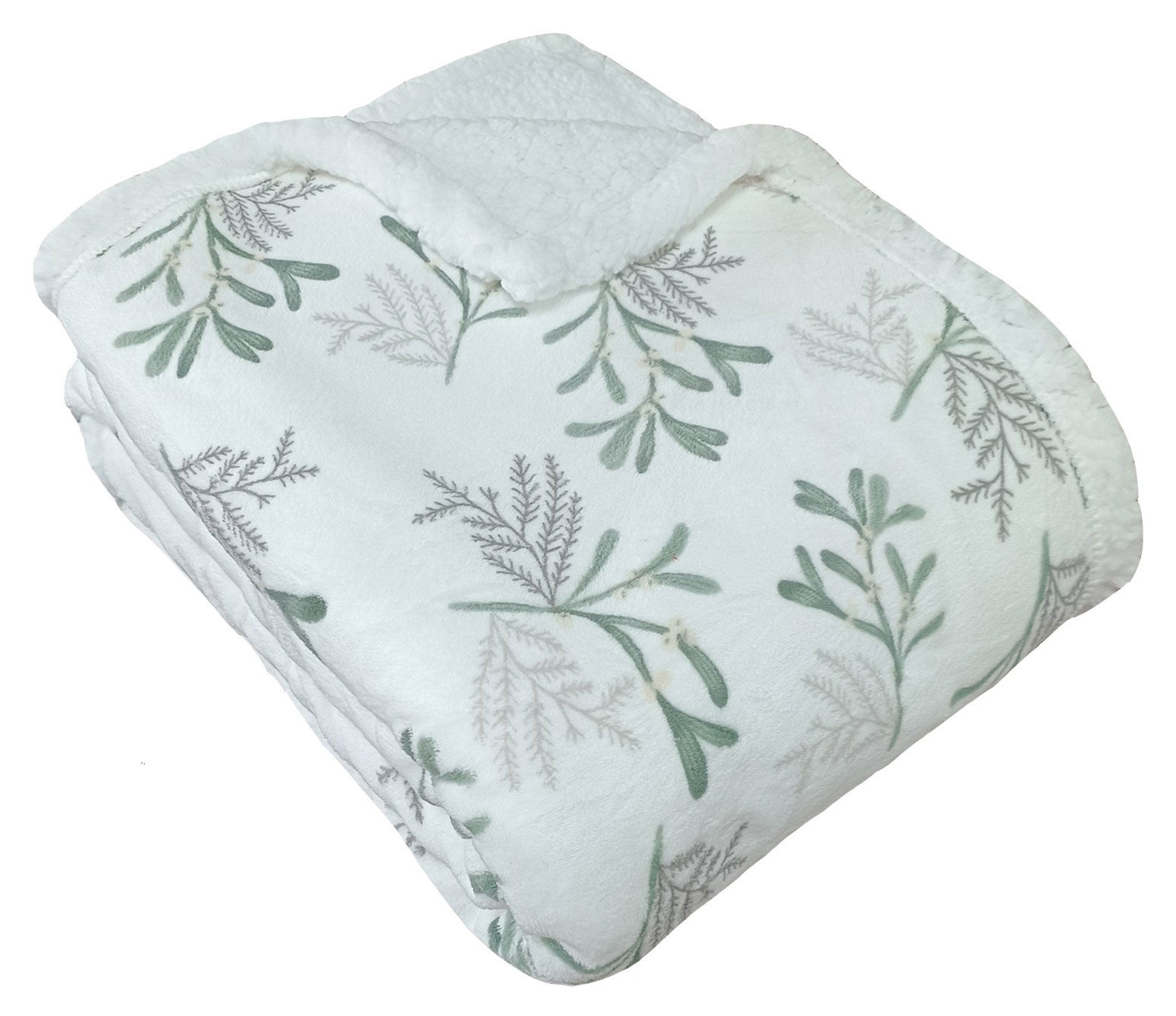 Изображение товара Плед фланелевый Actuel Канадский лес белый 180х220 см