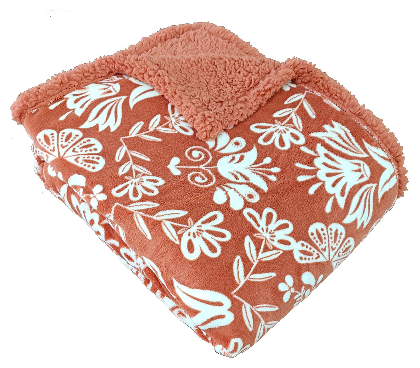 Изображение товара Плед фланелевый Actuel коралловый 180х220 см мягкий и теплый