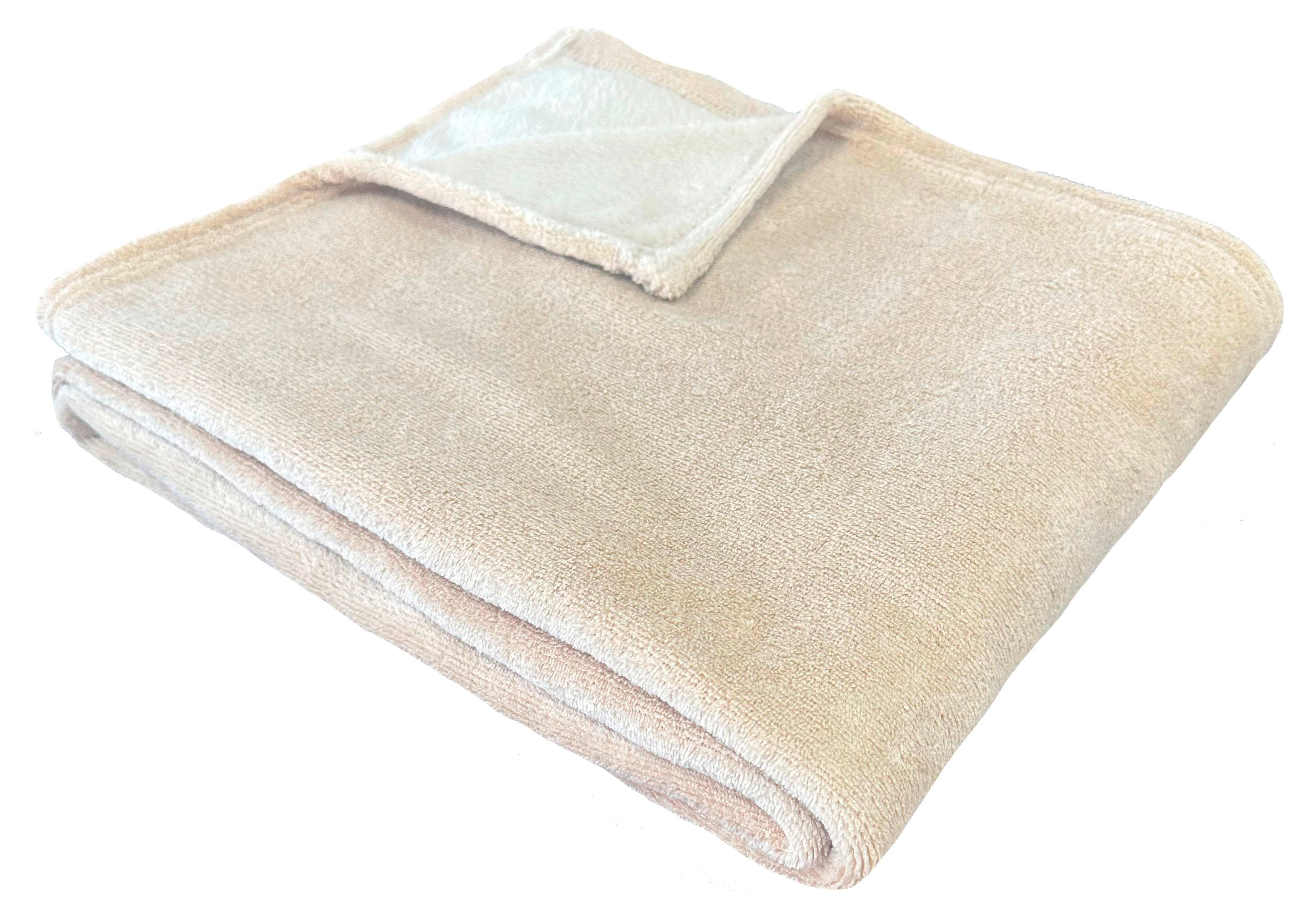 

Плед флисовый Actuel бежевый, 220х240 см