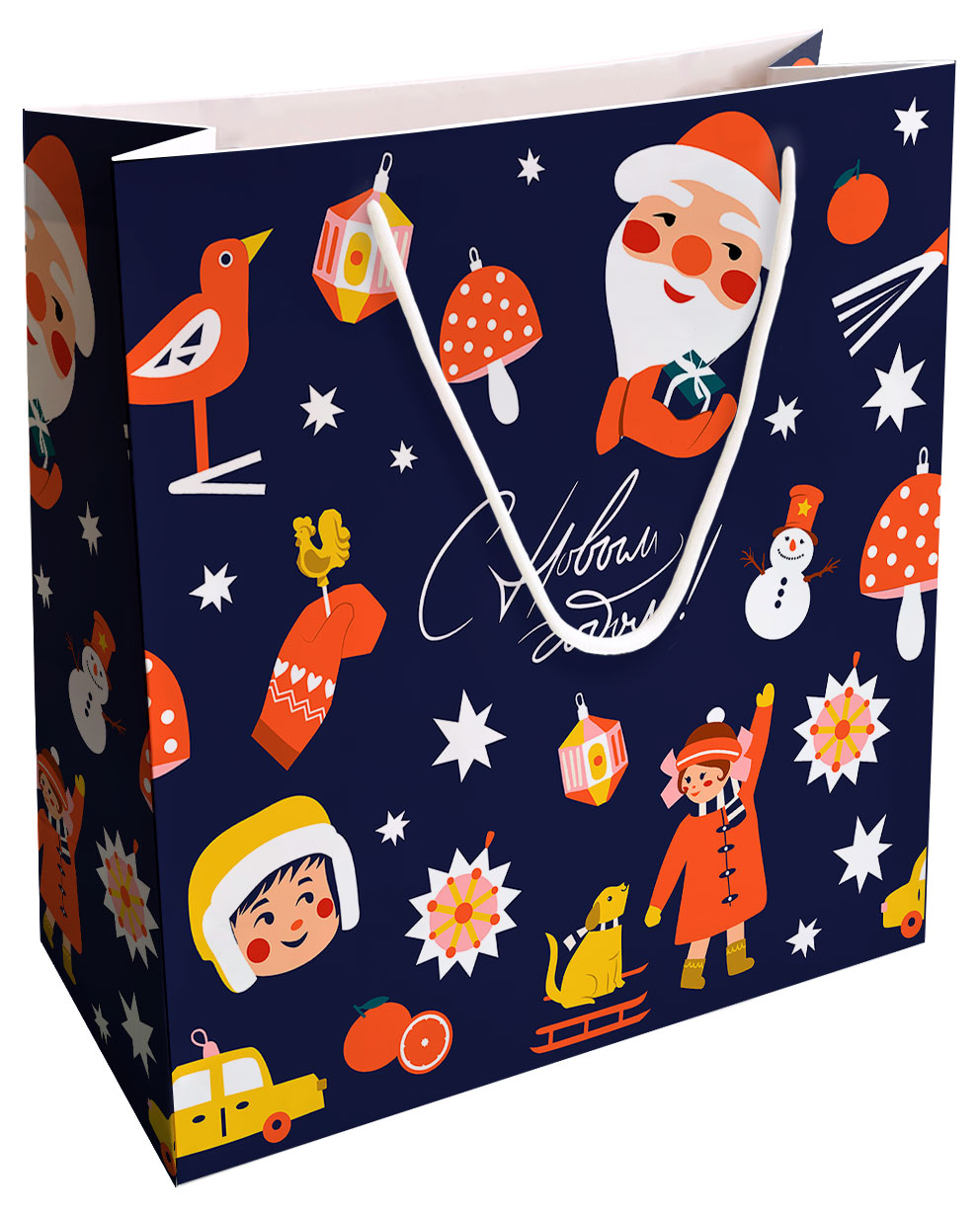 Изображение товара Пакет подарочный Be Smart бумажный N4, 32х32 см 1 шт в ассортименте