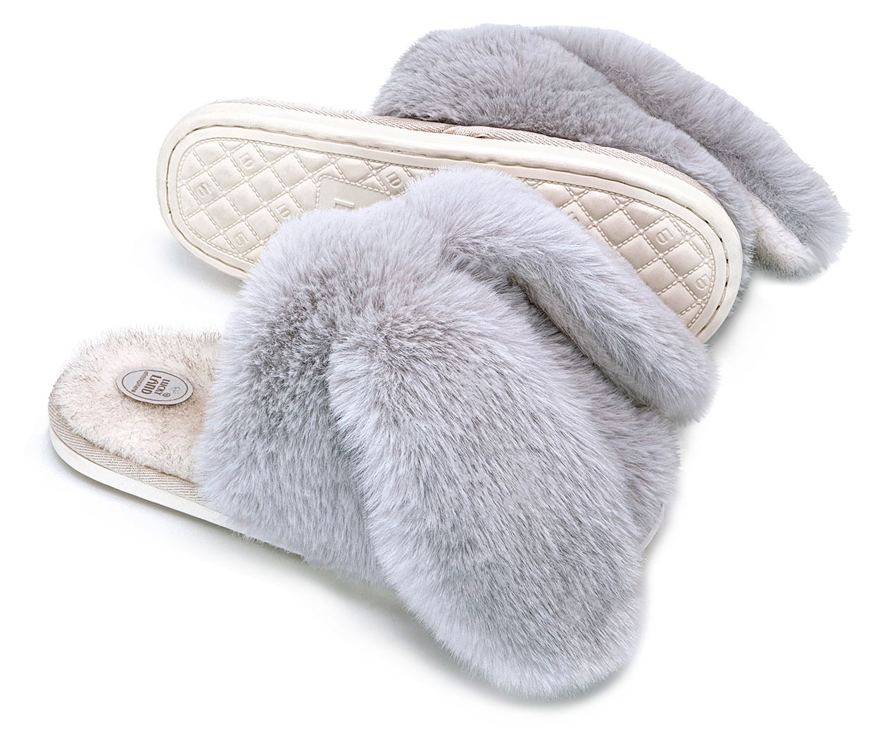 

Тапочки женские LuckyLand закрытый нос светло-серые, р. 36-41