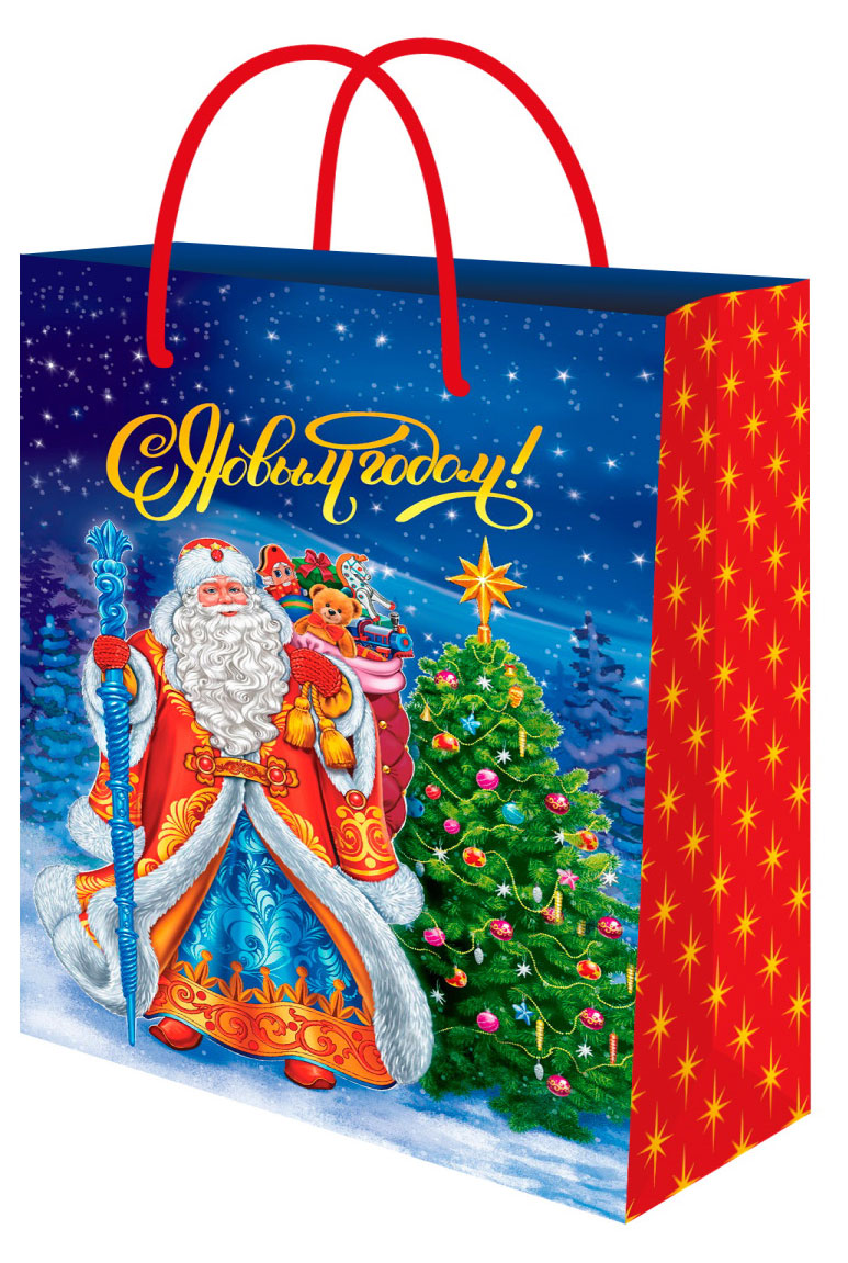 

Пакет подарочный Miland 26,4x32,7x13,6 см, 1 шт в ассортименте