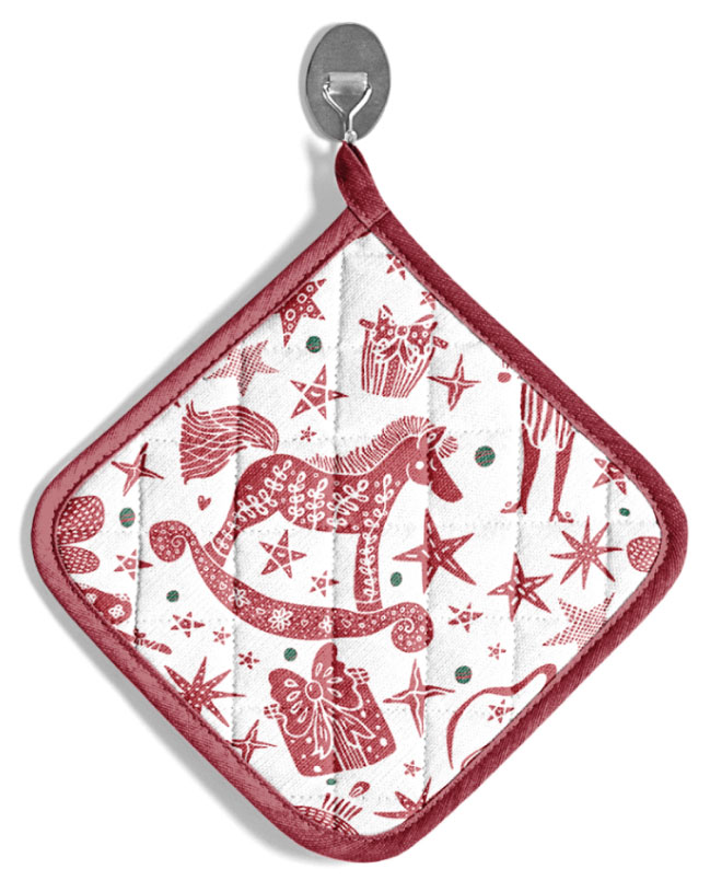 

Прихватка Guten Morgen Щелкунчик бордо рогожка, 20х20 см