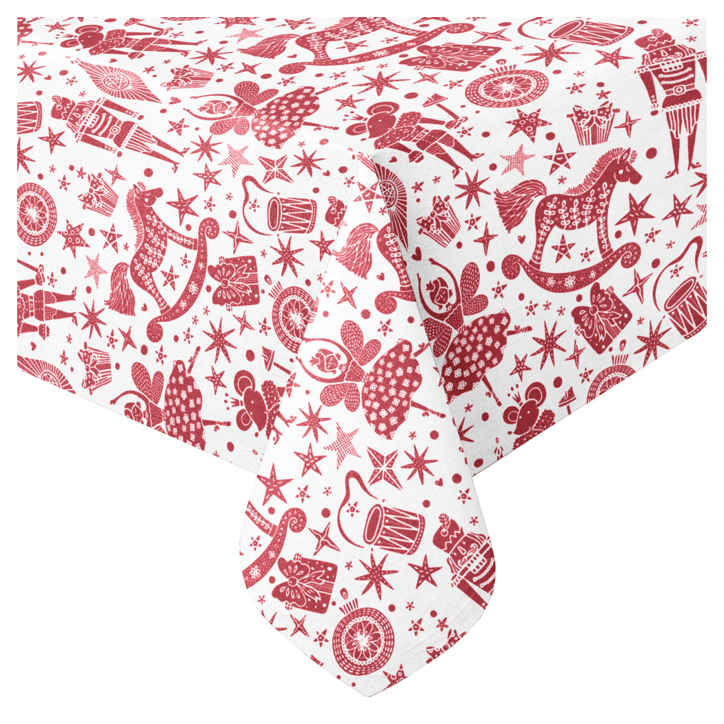 

Скатерть Guten Morgen Щелкунчик бордо рогожка, 110х140 см