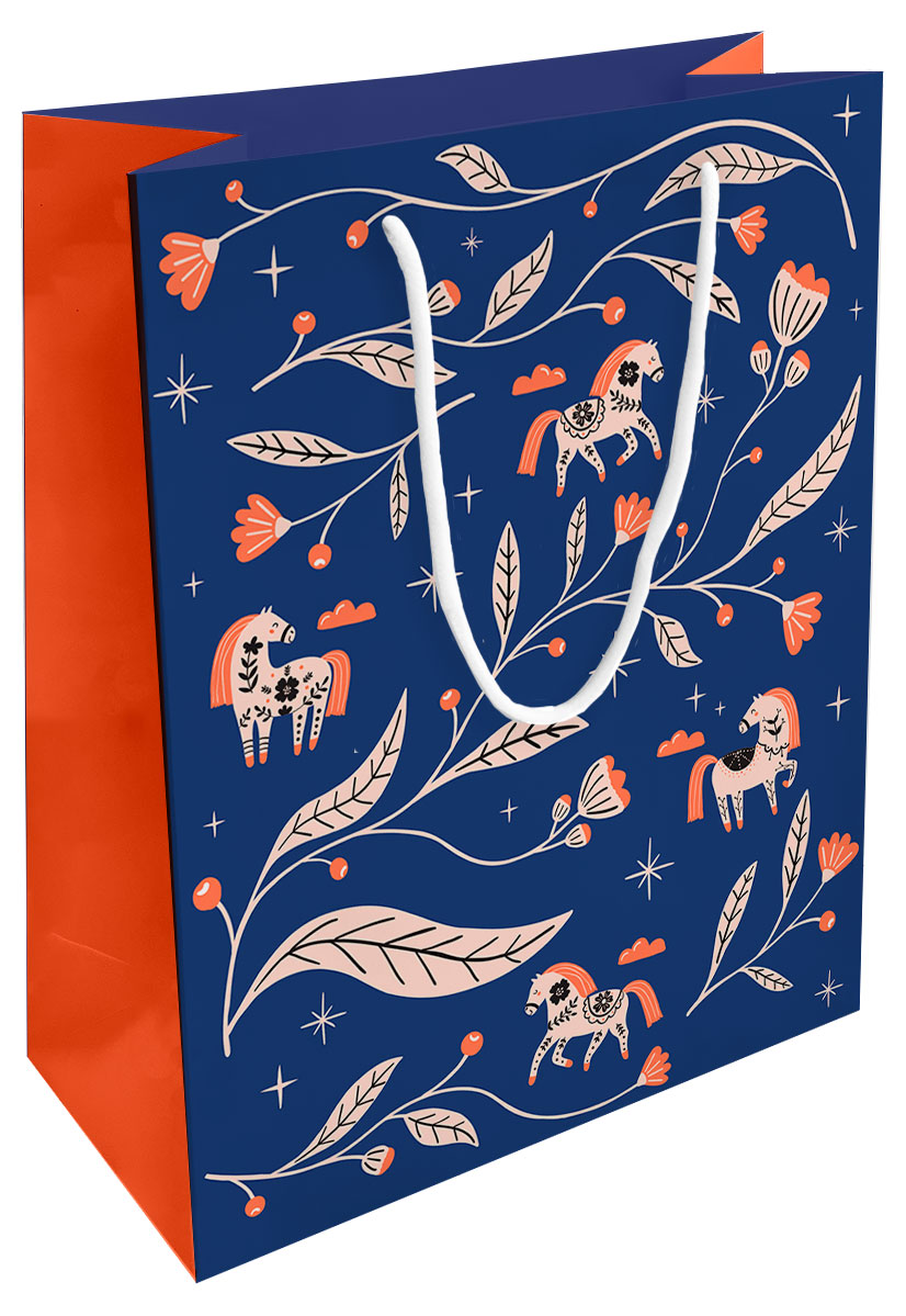 Изображение товара Пакет подарочный Be Smart бумажный Лошади N5, 25х32 см 1 шт в ассортименте