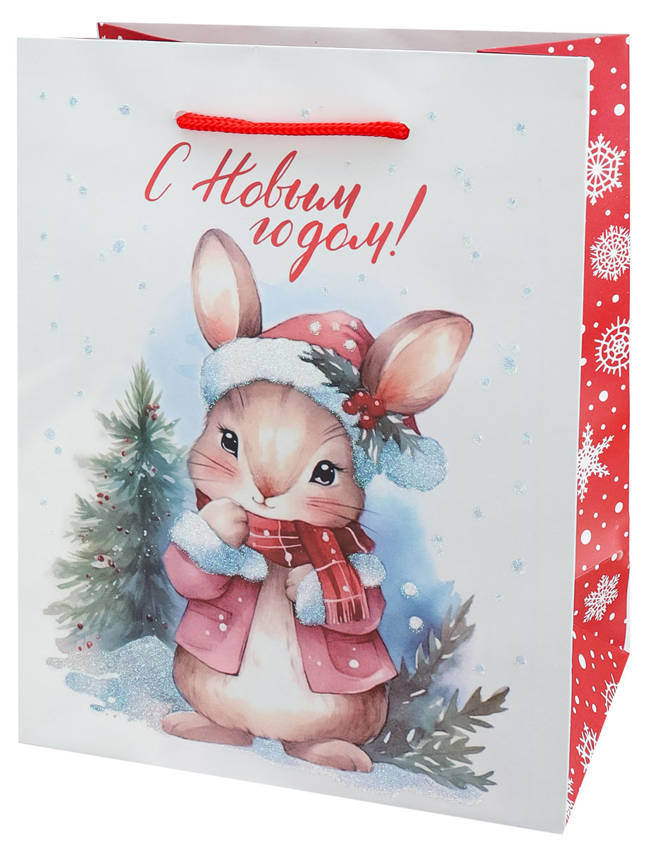 

Пакет подарочный Miland Праздничный микс 26x32x10 см, 1 шт в ассортименте