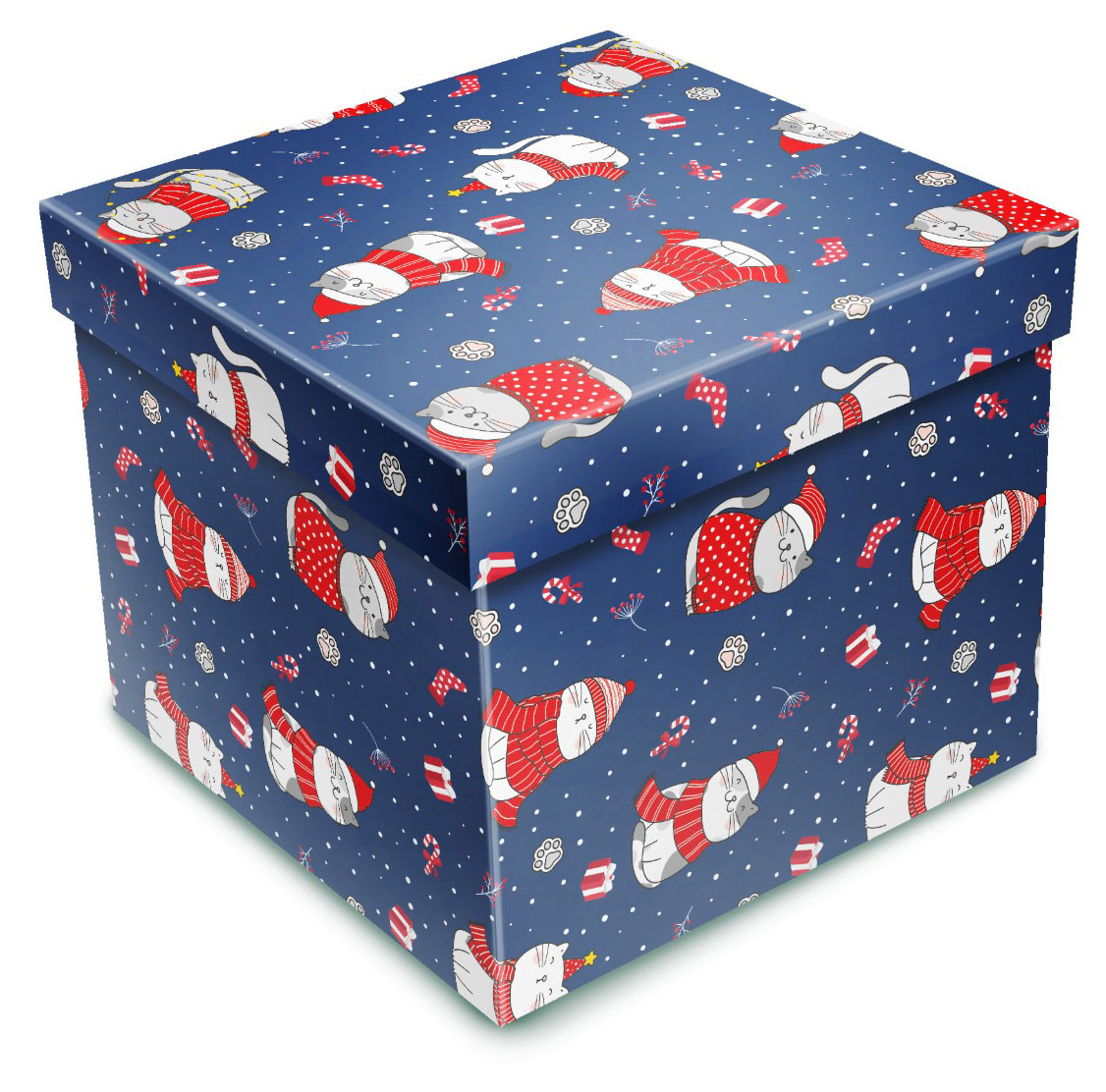 

Коробка подарочная Miland Зимние котики 17х17х17 см, 1 шт