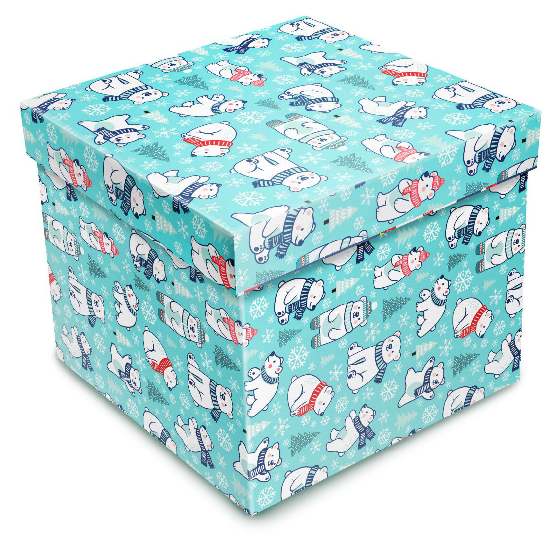 

Коробка подарочная Miland Полярные мишки 17х17х17 см, 1 шт