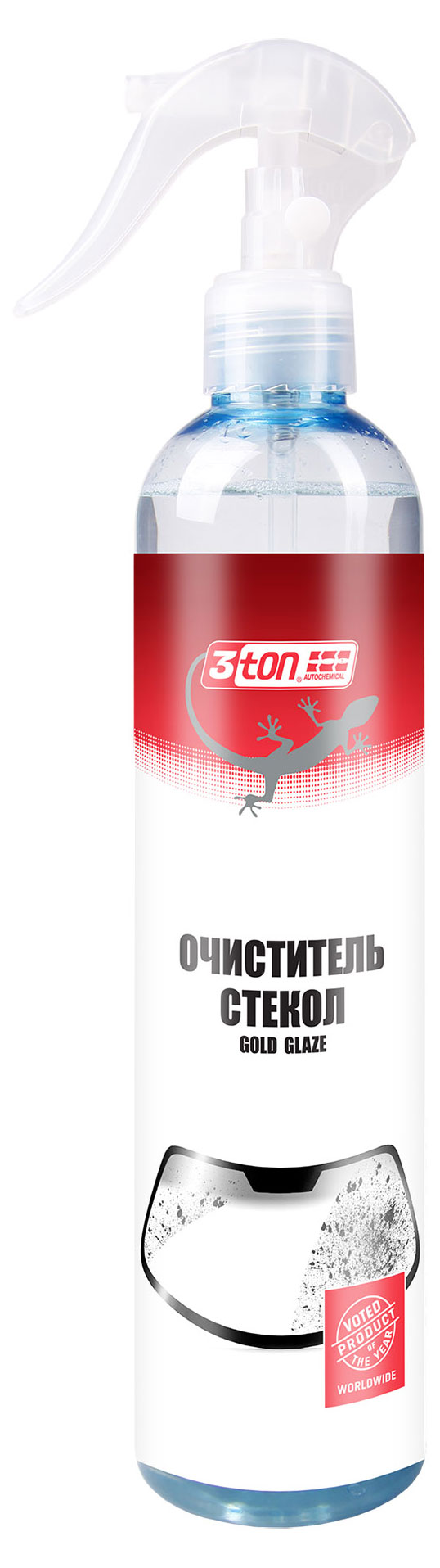 Изображение товара Очиститель стекол 3Ton Gold Glaze, 350 мл для стекол и зеркал