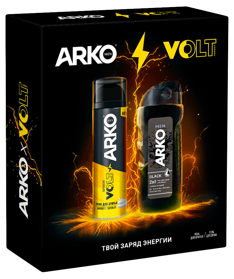 Изображение товара Подарочный мужской набор Arko пену для бритья и гель для душа 2в1 460 мл