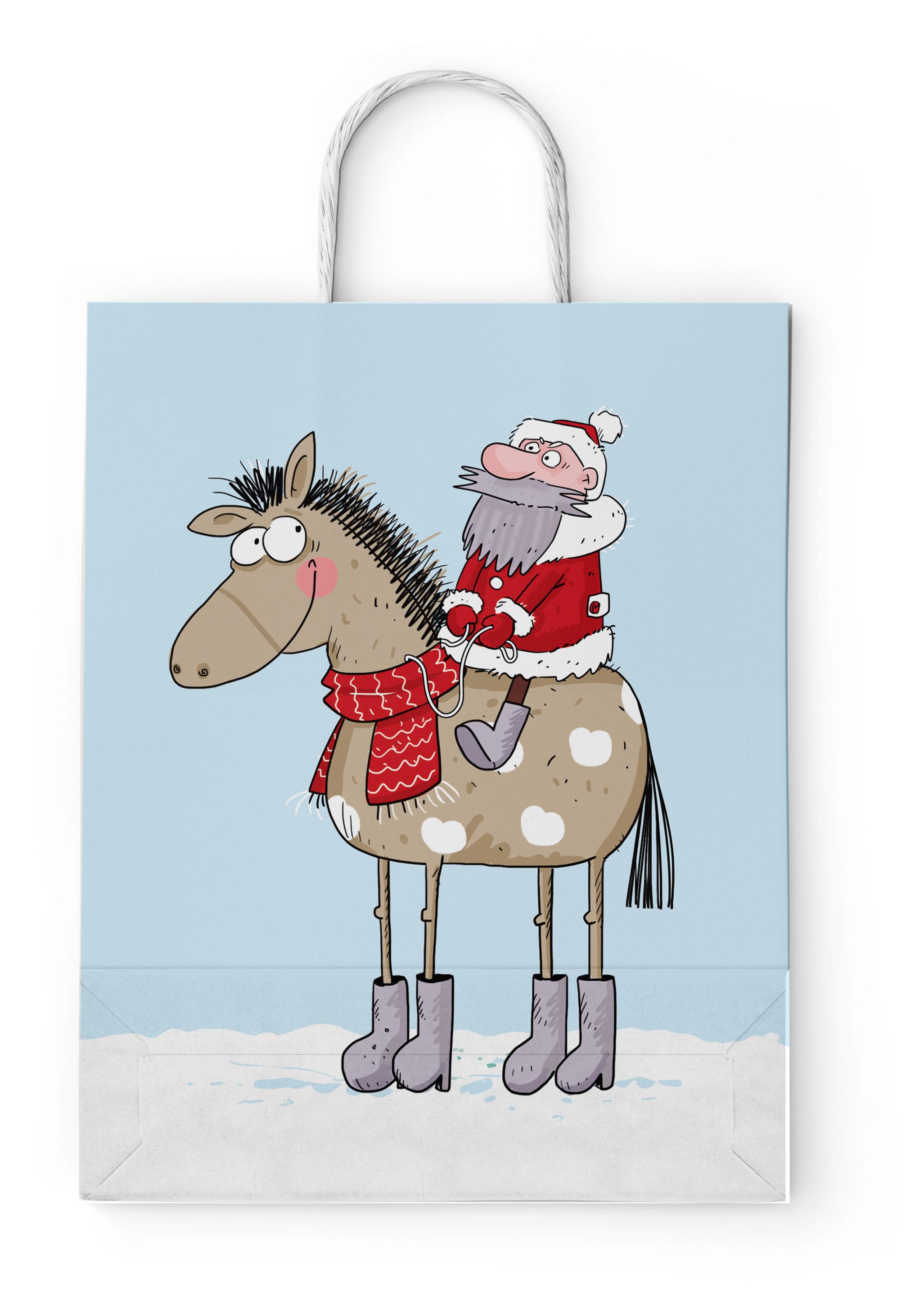 Изображение товара Пакет подарочный «ПЗБМ» бумажный 25х22х12 см, 1 шт в ассортименте