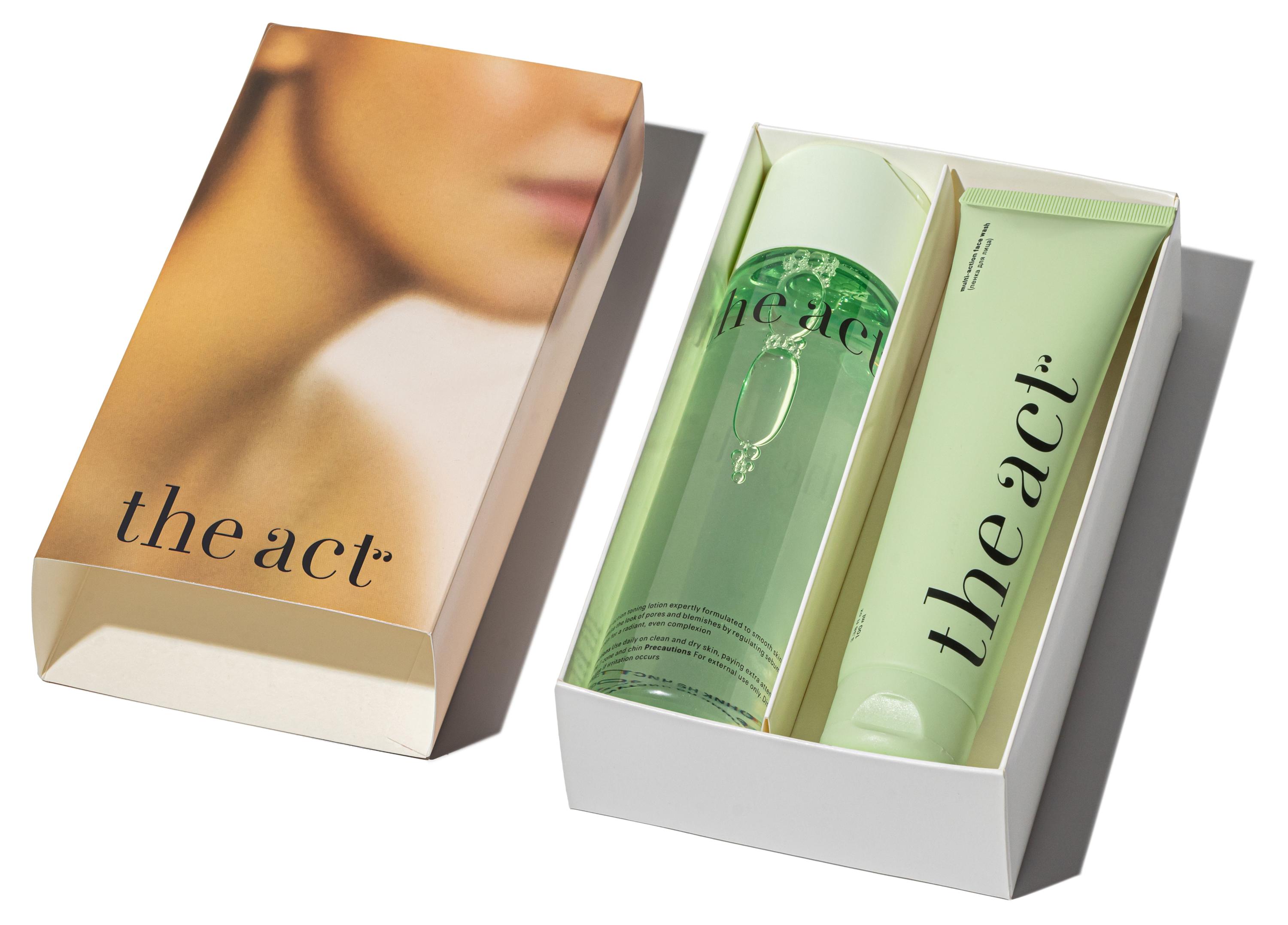 Изображение товара Подарочный набор для ухода за кожей лица The Act пенка и тоник 100 мл 200 мл