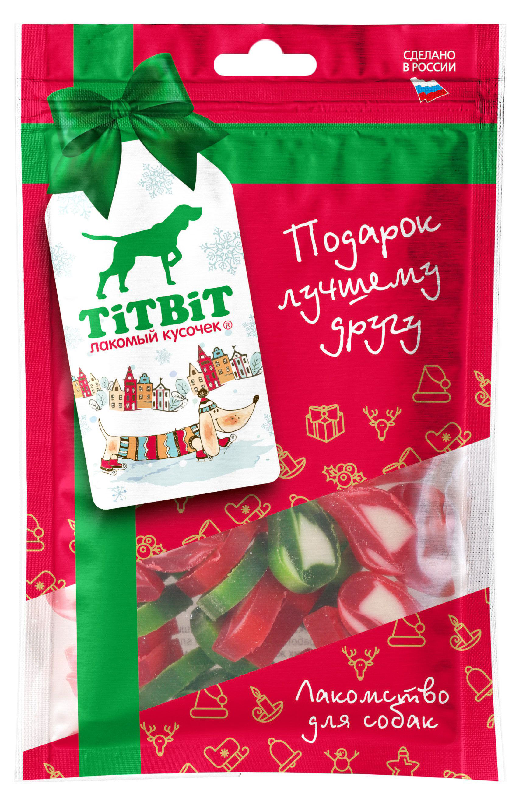 

Лакомство для собак TiTBiT Жевательные дольки, 80 г