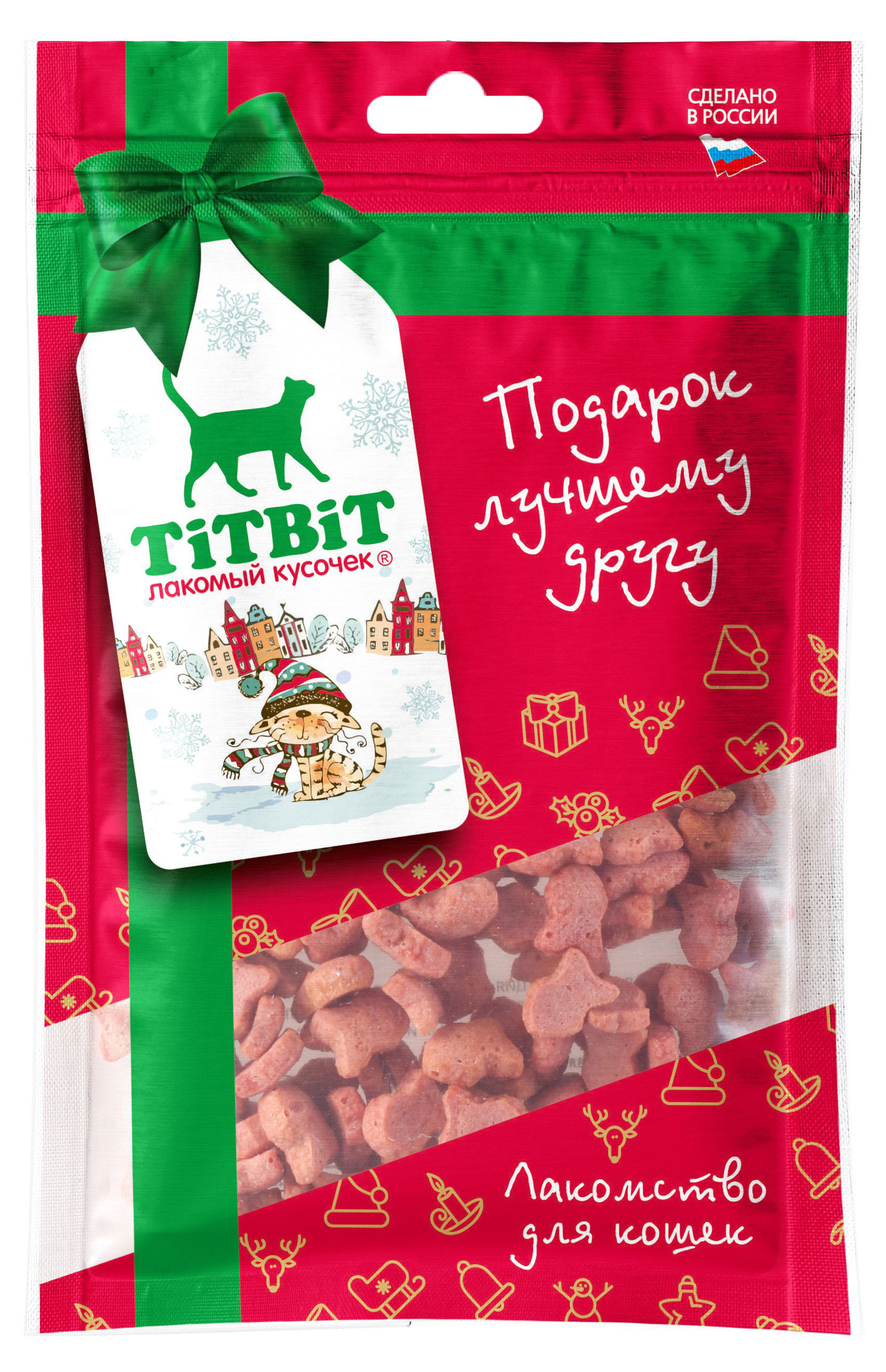 Изображение товара Лакомство для кошек TiTBiT Крекер рыбки 80 г натуральное вкусное