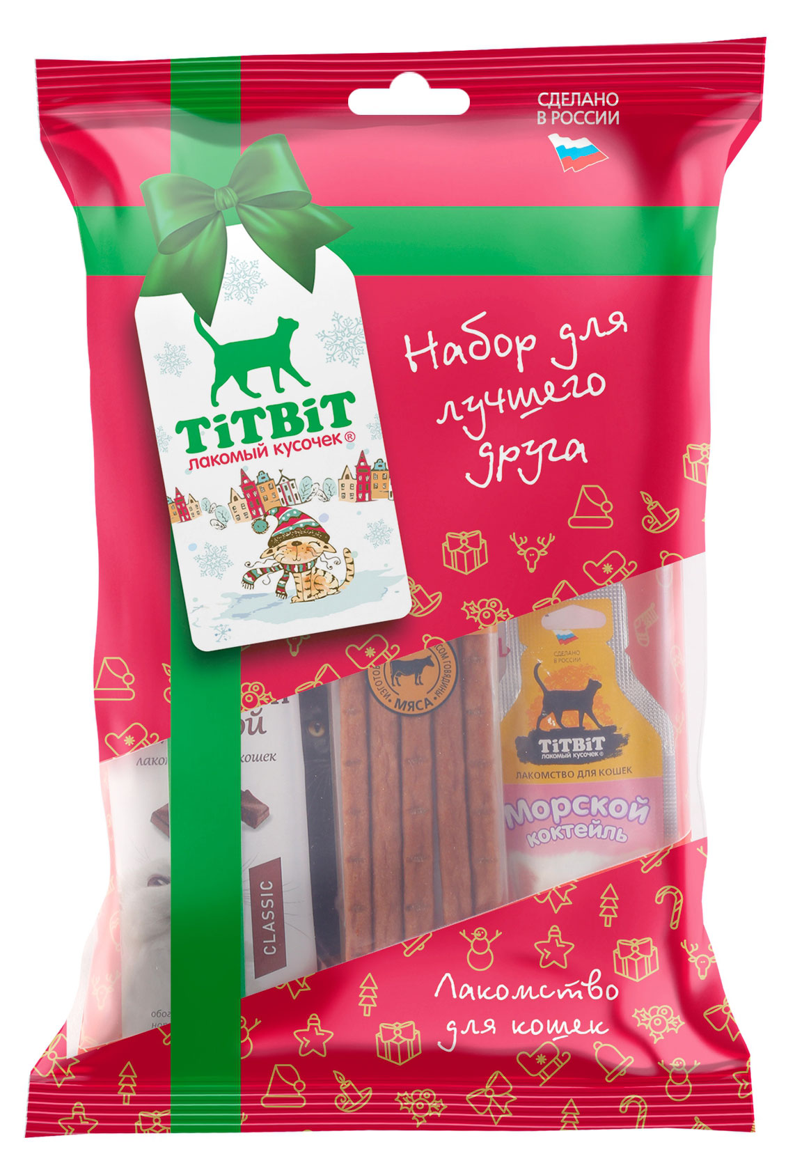 Изображение товара Набор подарочный лакомства для кошек TiTBiT, 135 г