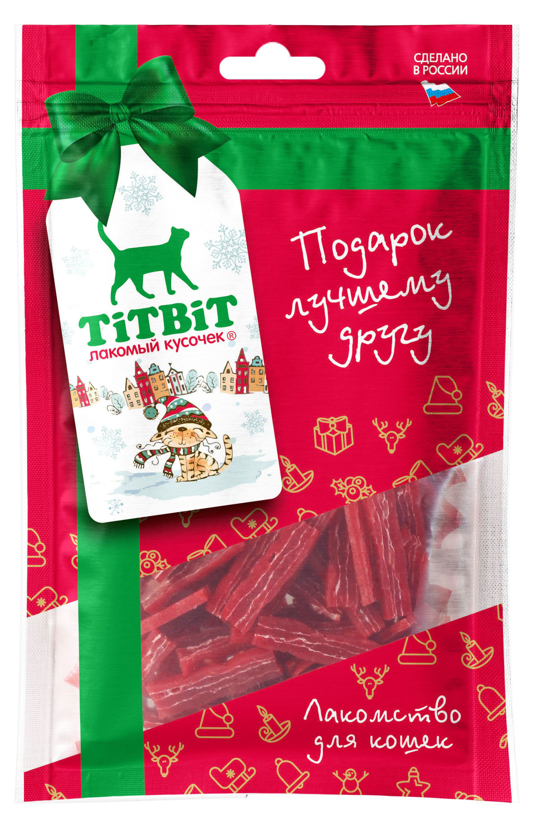 Изображение товара Лакомство для кошек TiTBiT Мраморная нарезка из говядины, 70 г