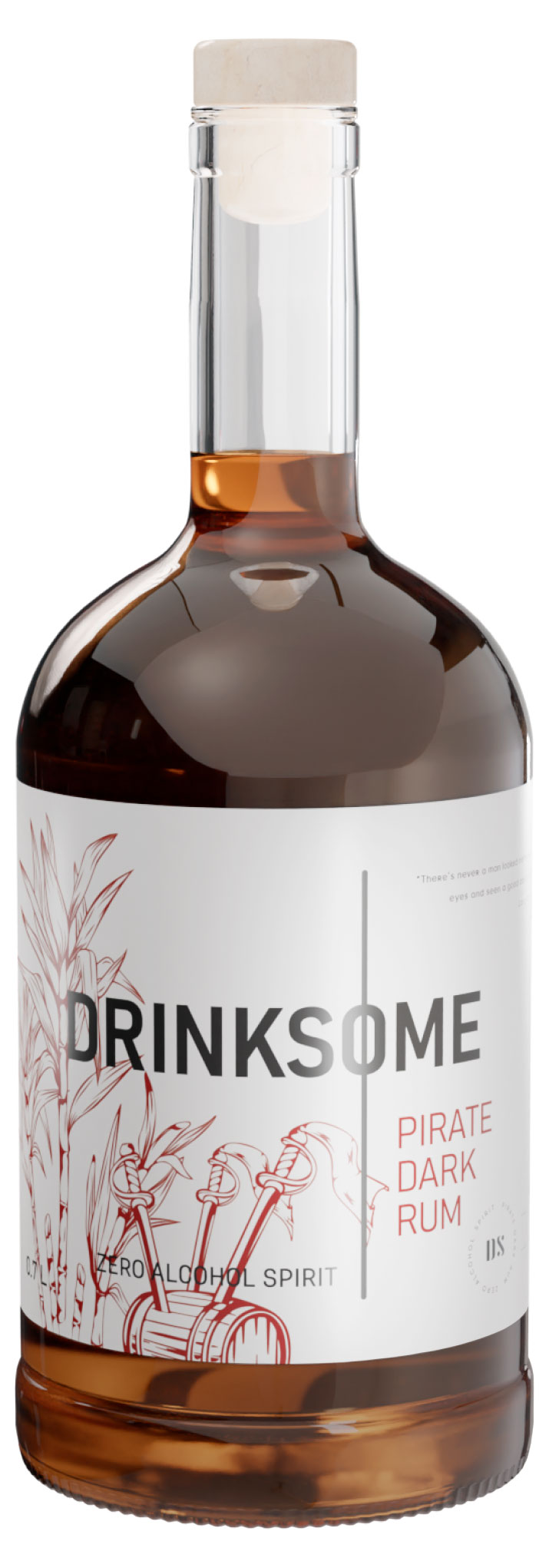 Изображение товара Ром безалкогольный Drinksome Dark Rum Россия 0,7 л натуральный без алкоголя