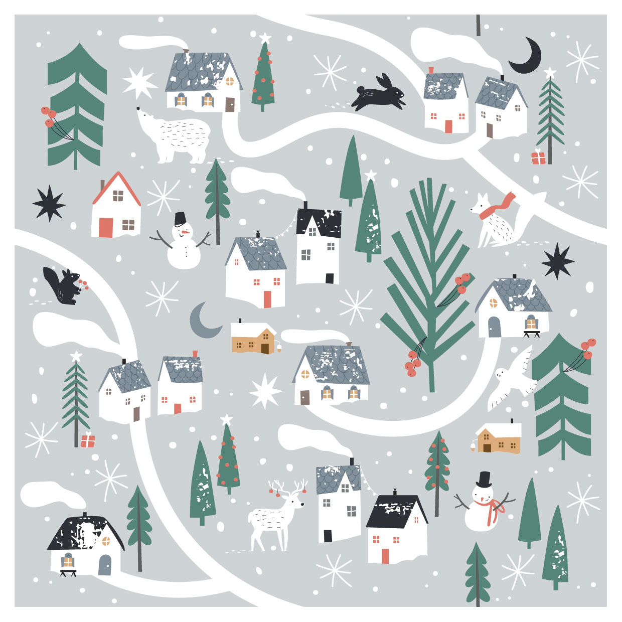 Изображение товара Бумага для подарков Be Smart Holidays 70х100 см яркий дизайн в ассортименте