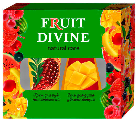 

Набор подарочный для женщин Fruit Divine Крем для рук питательный 75 мл + Гель для душа 200 мл