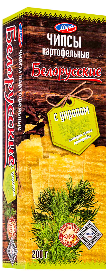 

Чипсы картофельные Мира Белорусские с укропом, 200 г