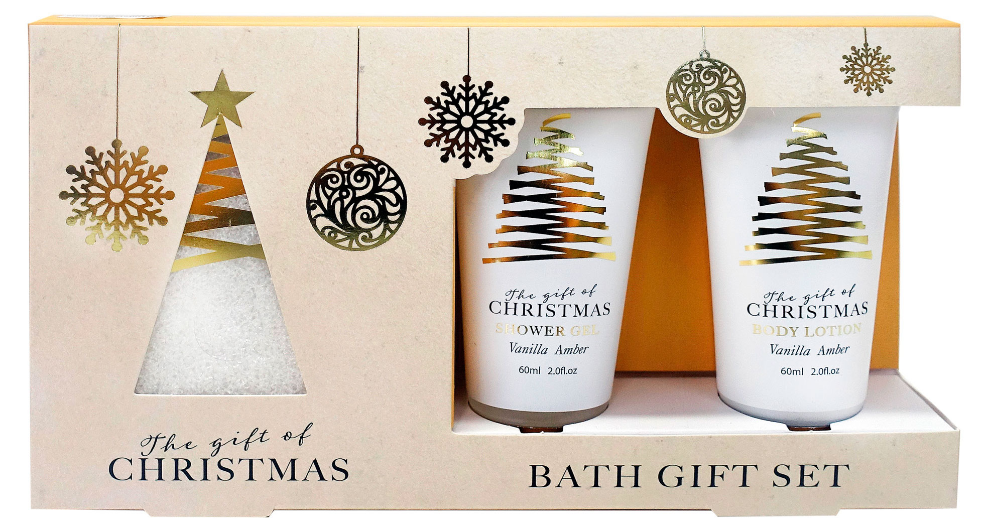 Изображение товара Набор подарочный Beauterica Christmas № 68, Гель для душа 60 мл + Лосьон для тела 60 мл + Мочалка перчатка