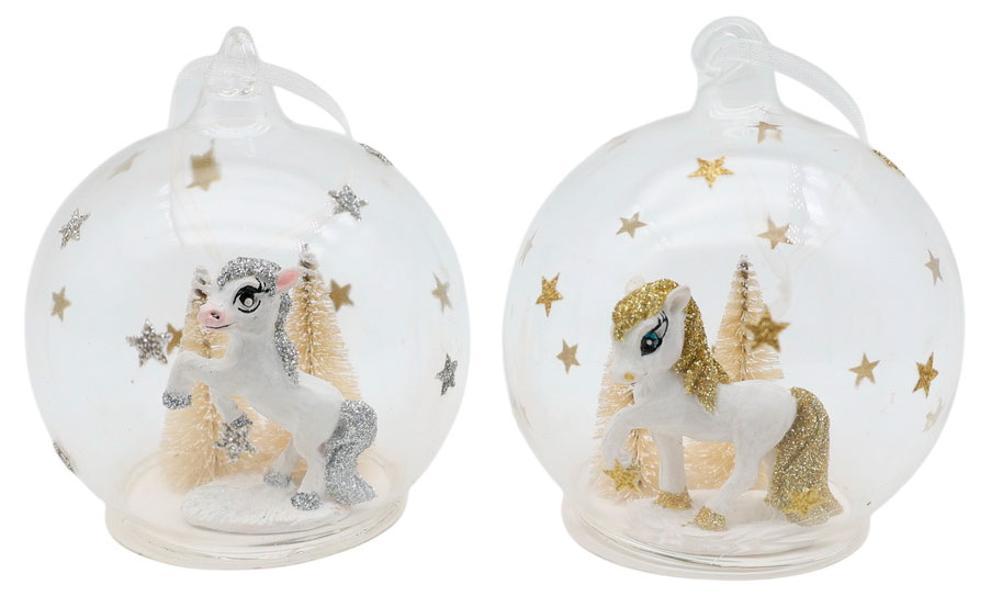 Изображение товара Елочный шар Путешествие вокруг света 8,5 см стекло символ года