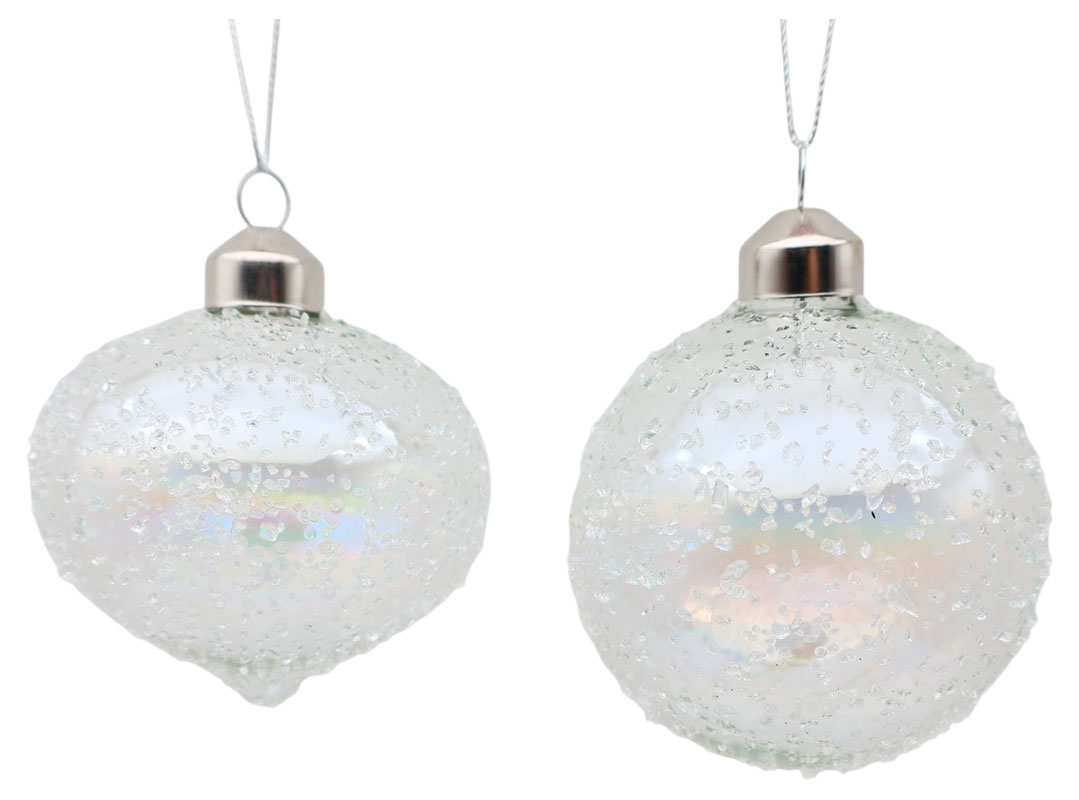 Изображение товара Елочный шар Театр Капли стекло 8 см - украшение для елки