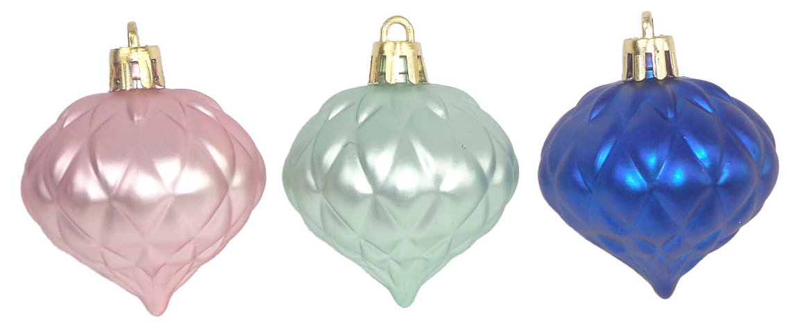 Изображение товара Елочный шар Розовый зефир Луковица 4 см, 1 шт в ассортименте