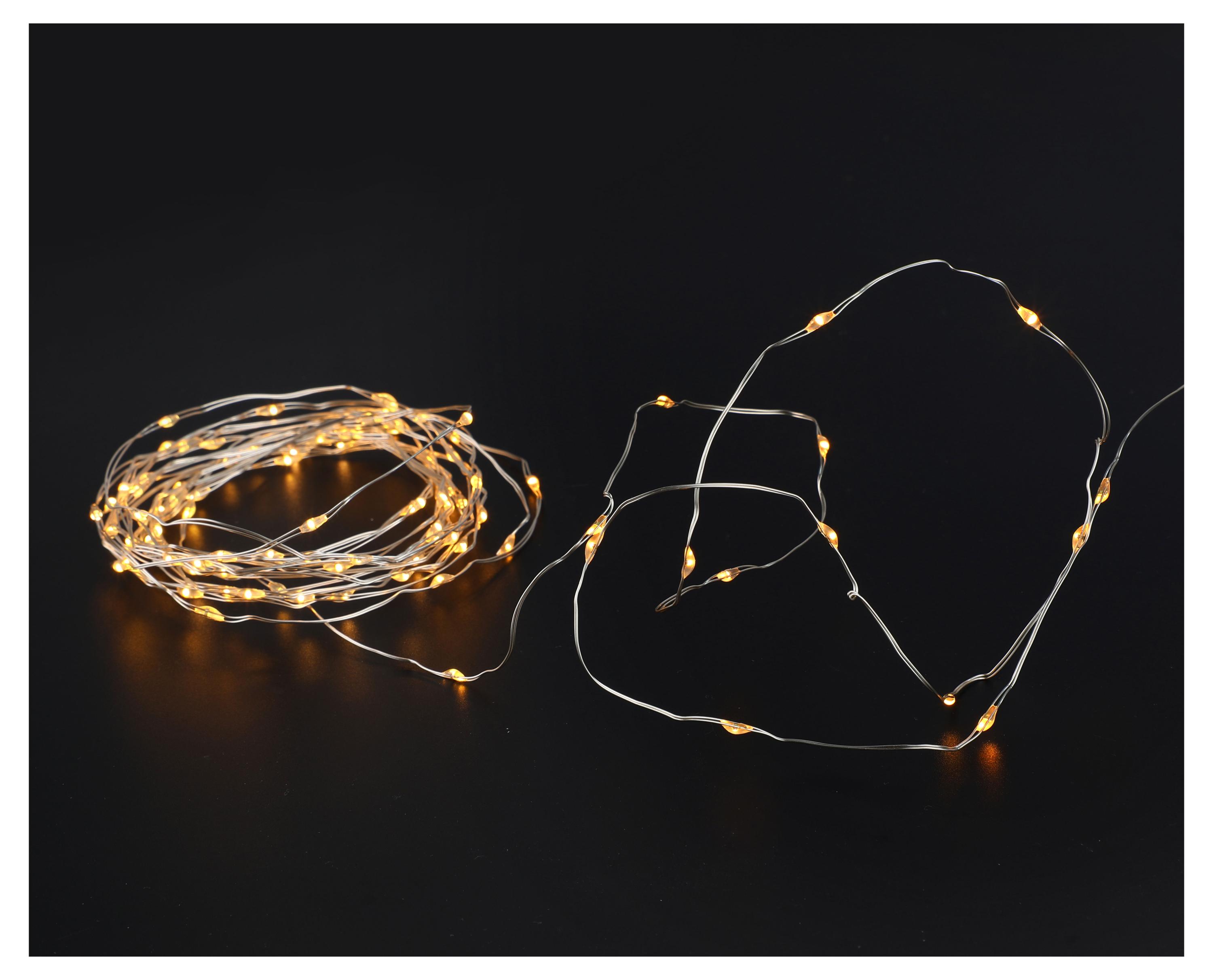 Изображение товара Гирлянда светодиодная Actuel Роса на батарейках 100 LED теплый белый, 4,9 м