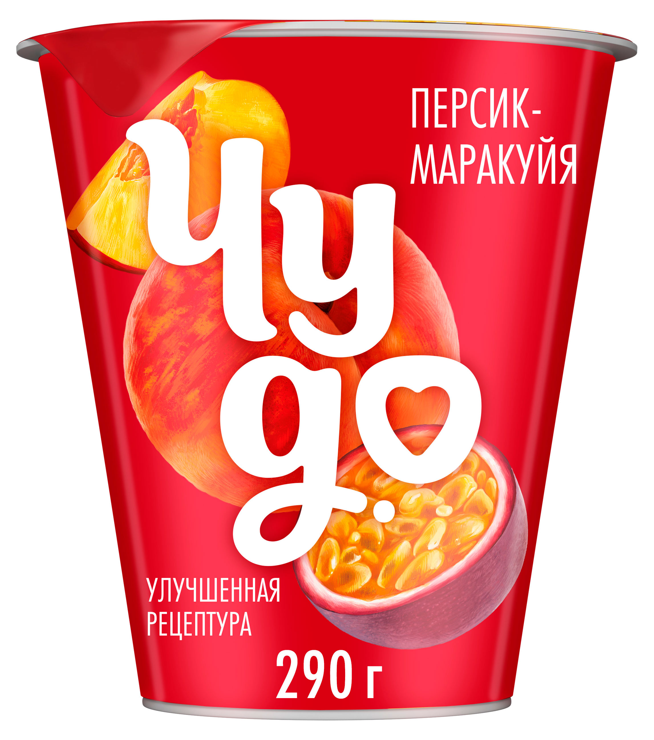 

Йогурт Чудо вязкий живой Персик-Маракуйя 2% БЗМЖ, 290 г