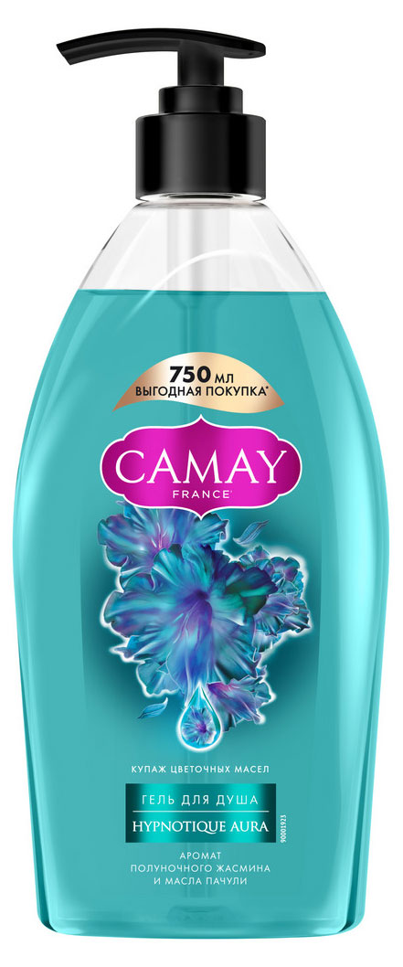 

Гель для душа Camay Гипнотическая аура с ароматом полуночного жасмина и масла пачули, 750 мл