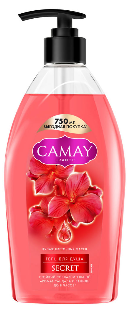 

Гель для душа Camay Тайное блаженство с ароматом сандала и ванили, 750 мл