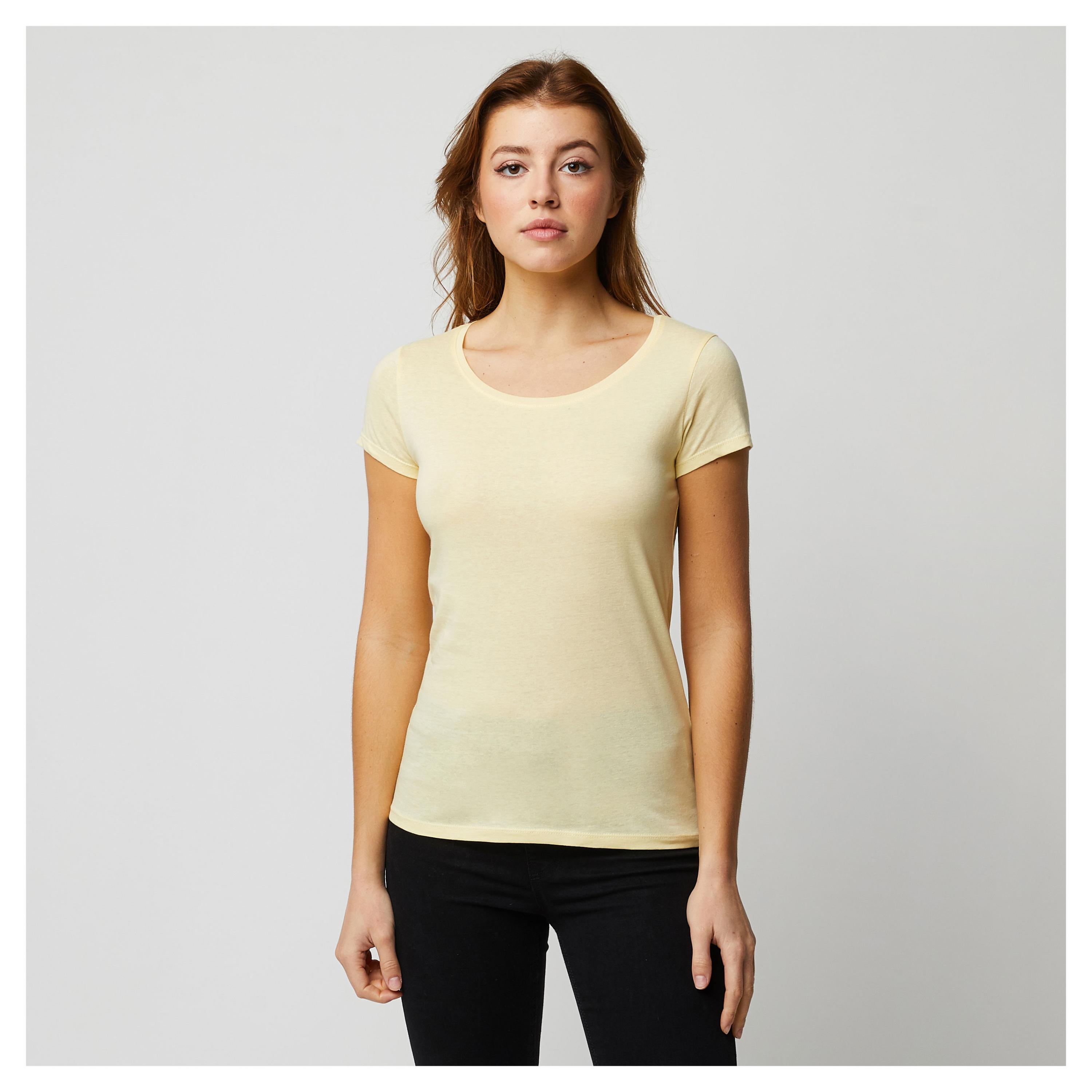 Изображение товара Женская бежевый футболка InExtenso короткий рукав повседневная