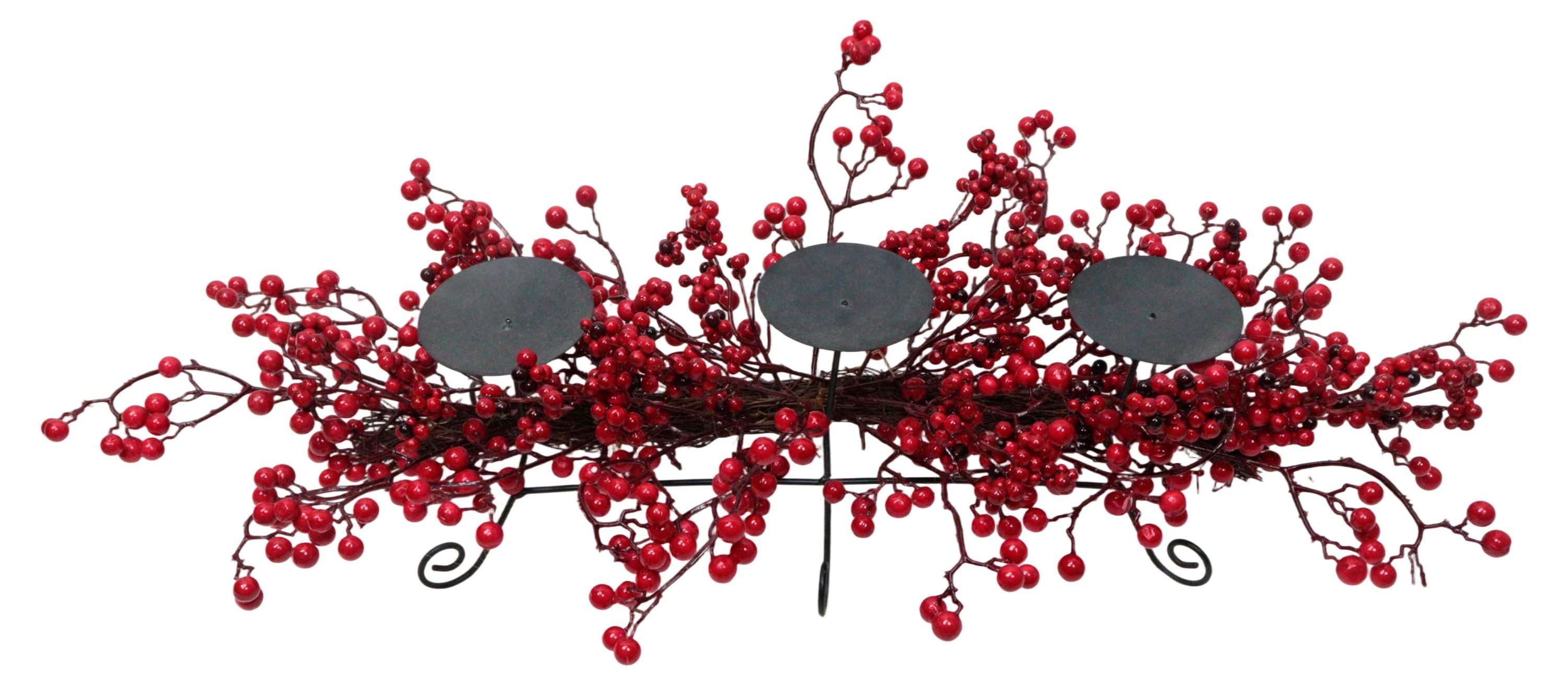 

Декорация Actuel Подсвечник ягоды на 3 свечи, 71 см