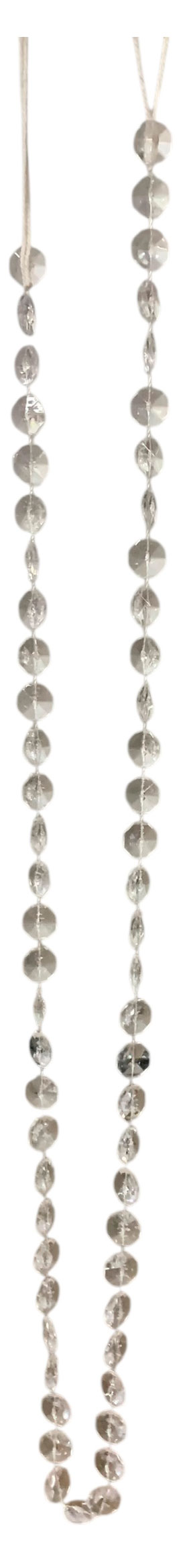 Изображение товара Гирлянда Кристаллы серые длиной 1,2 м для новогоднего декора